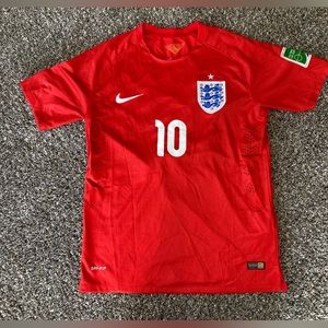 2014 World Cup England Home Jersey with WC patches Men’s Small - Rooney